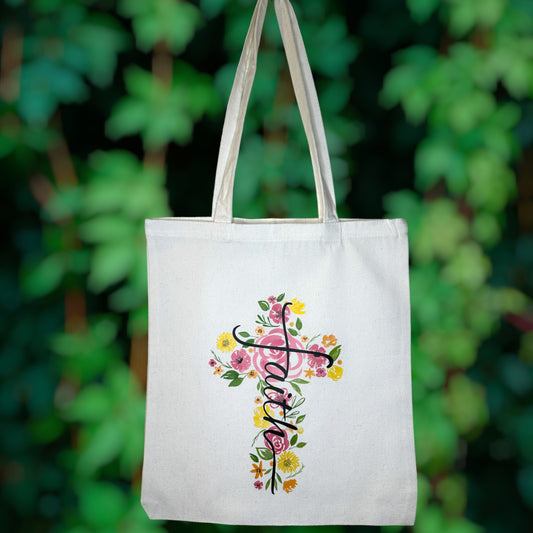 Tote Bag FAITH - White