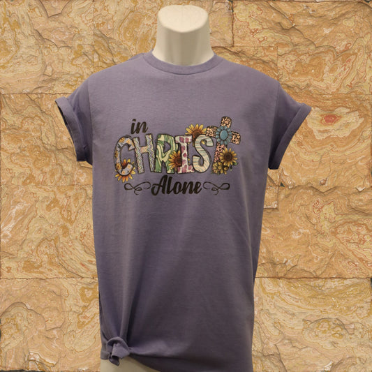 In Christ Alone T-shirt Violet