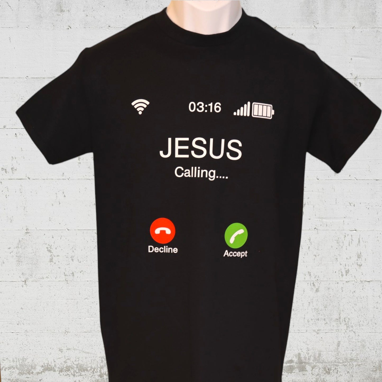 Unisex Jesus Is Calling...T-shirt Black