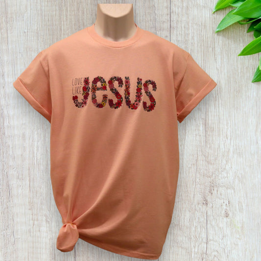 Love Like Jesus T-shirt Light Pink